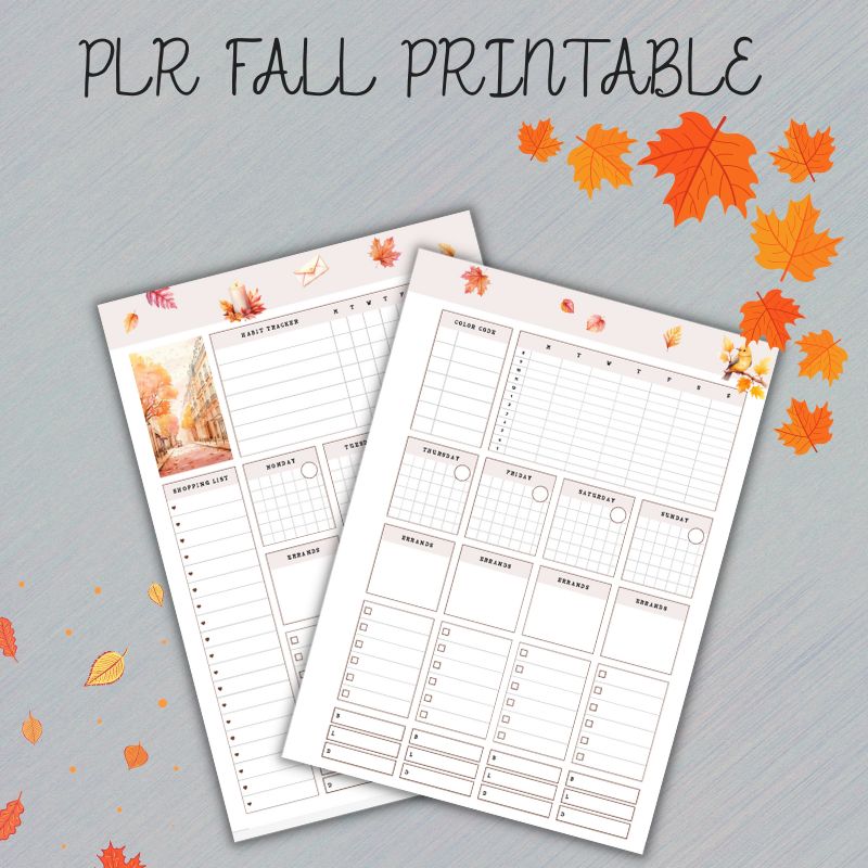 Fall Printable Weekly Planner | Printable Autumn Weekly | Weekly Printable | $1