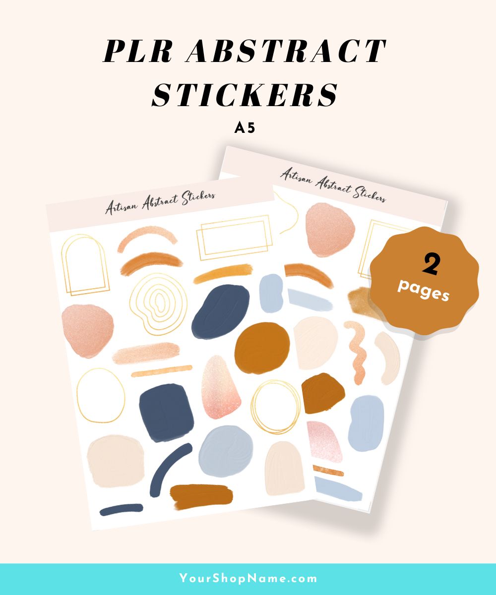 PLR ABSTRACTION STICKERS COMMERCIAL RIGHTS