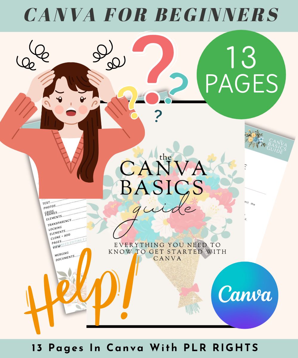 PLR CANVA GUIDE
CANVA HELP GUIDE PLR
CANVA FOR BEGINNERS
CANVA PDF