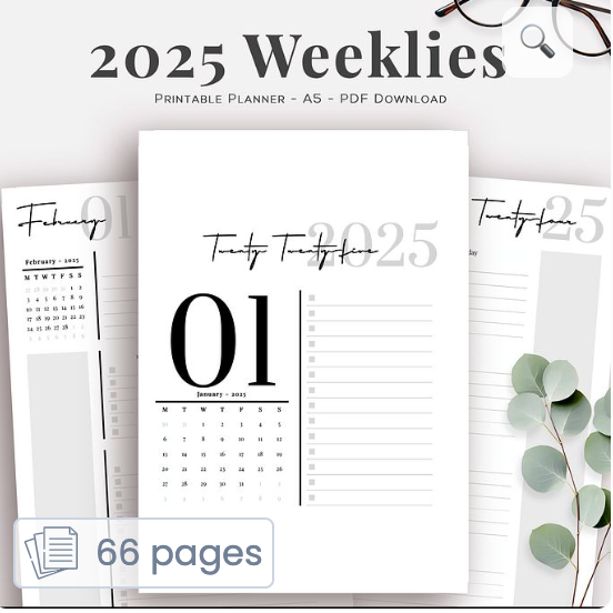 PLR 2025 WEEKLIES PRINTABLES | PLR 2025 WEEKLIES COMMERCIAL RIGHTS