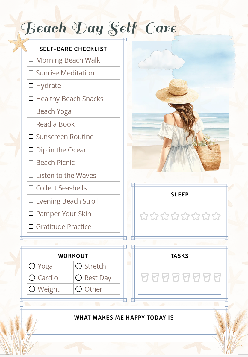 PLR SUMMER PRINTABLE SELF-CARE PRINTABLE,
LOW CONTENT PLR PRINTABLES,