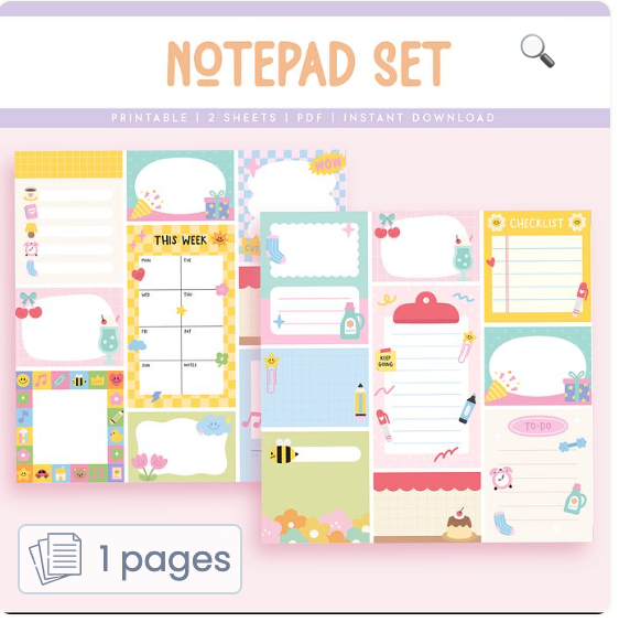 PLR NOTEPAD SET,
NOTEPAD SET WITH PLR,
NOTEPAD SET WITH COMMERCIAL RIGHTS,