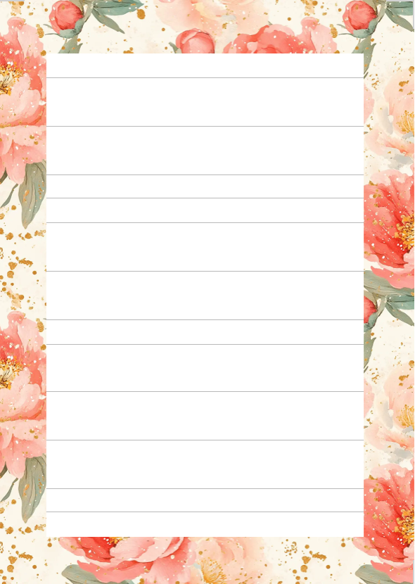 PLR PRINTABLE PLANNER ROSE COLORED | PLR DAILY ROSE PRINTABLE PLANNER