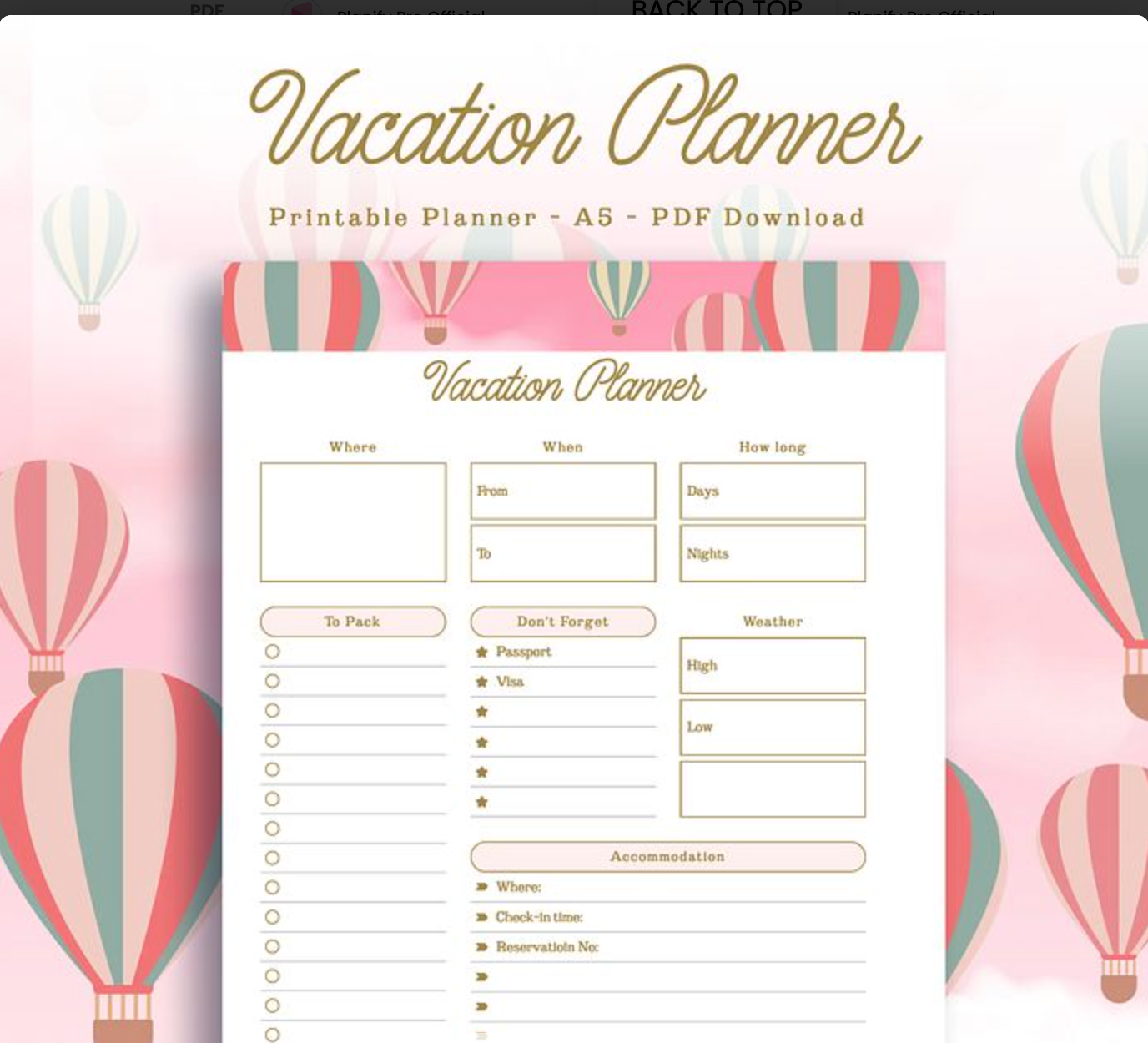 PLR VACATION PLANNER PRINTABLE,
PLANNER PRINTABLE PLR VACATIO