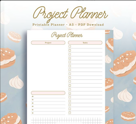 PLR PARIS THEMED PROJECT PLANNER, PROJECT PLANNER PLR PARIS THEME