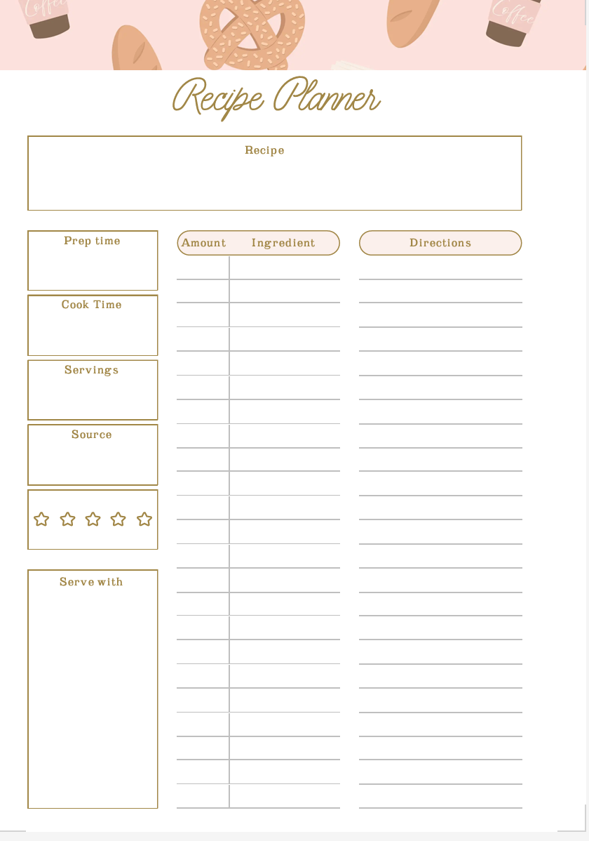 PLR RECIPE PLANNER PRINTABLE,
RECIPE PLANNER PRINTABLE PLR,