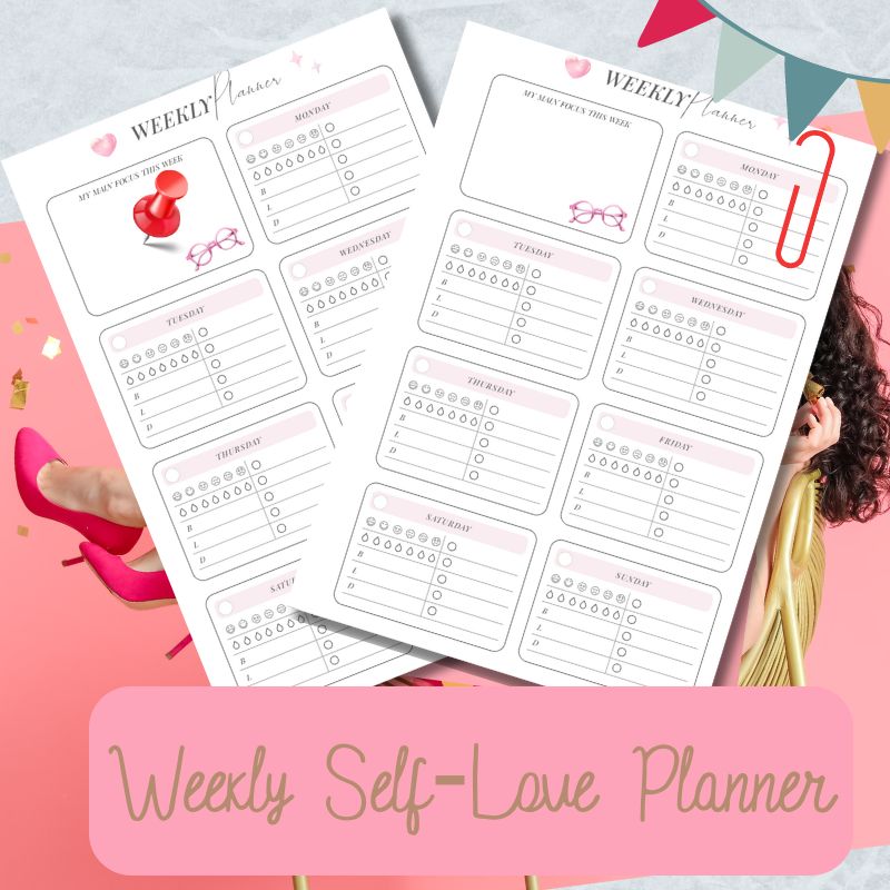 Weekly Self-Love Planner | Weekly Planner | Self-Love Planner PLR Weekly Planner