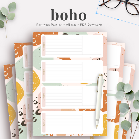 boho printable planner