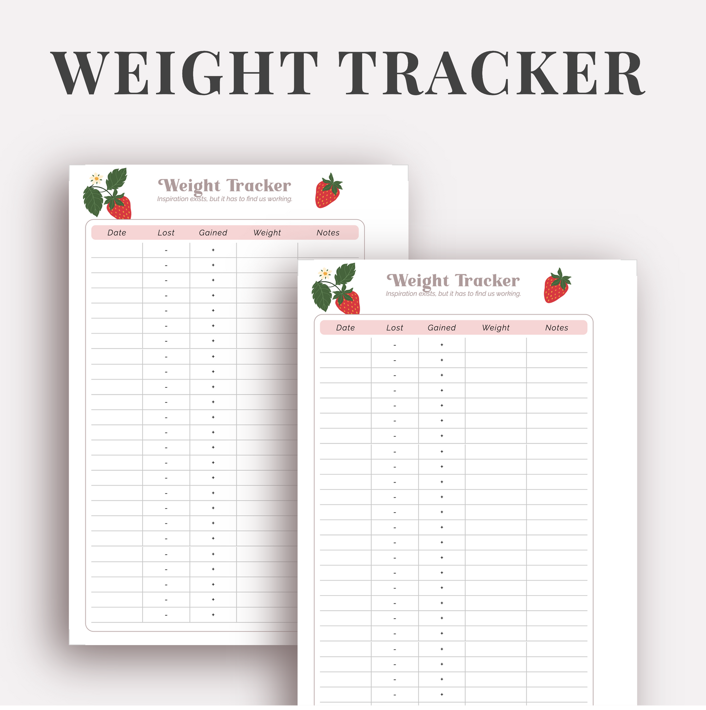 WEIGHT TRACKER | FITNESS WEIGHT TRACKER