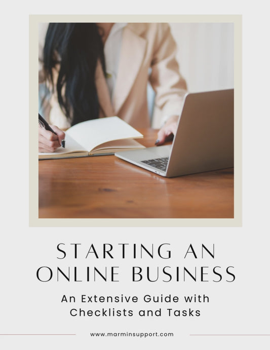 PLR CANVA EBOOK TEMPLATE STARTING AN ONLINE BUSINESS EBOOK | BUSINESS PLAN CANVA TEMPLATE