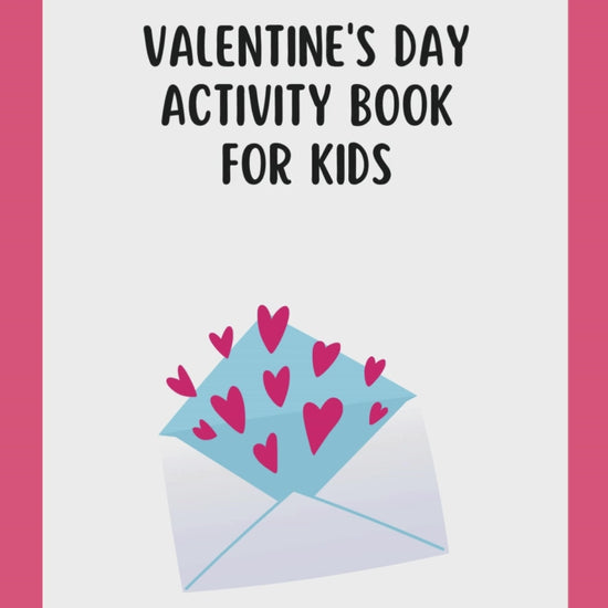 Valentine Activity Pages, Valentine’s Day Activity Pages, Children’s Activity Pages, Valentine Party Activity, Valentines Printable