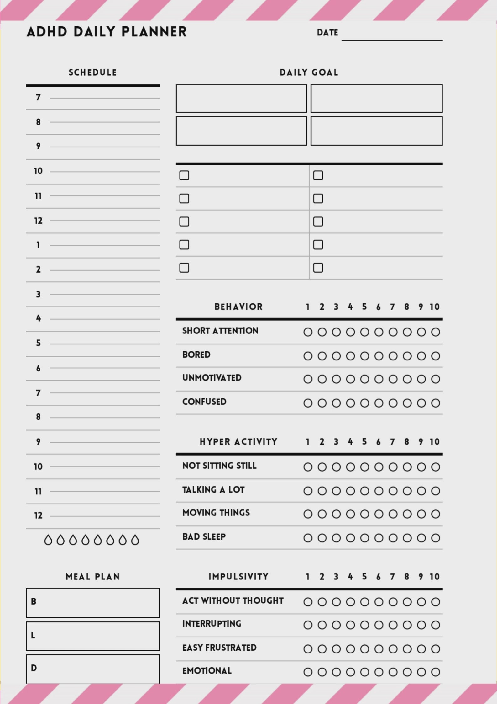 PLR ADHD PLANNER PRINTABLE | | PLR ADHD PLANNER PRINTABLE| PLR ADHD PLANNER PRINTABLE