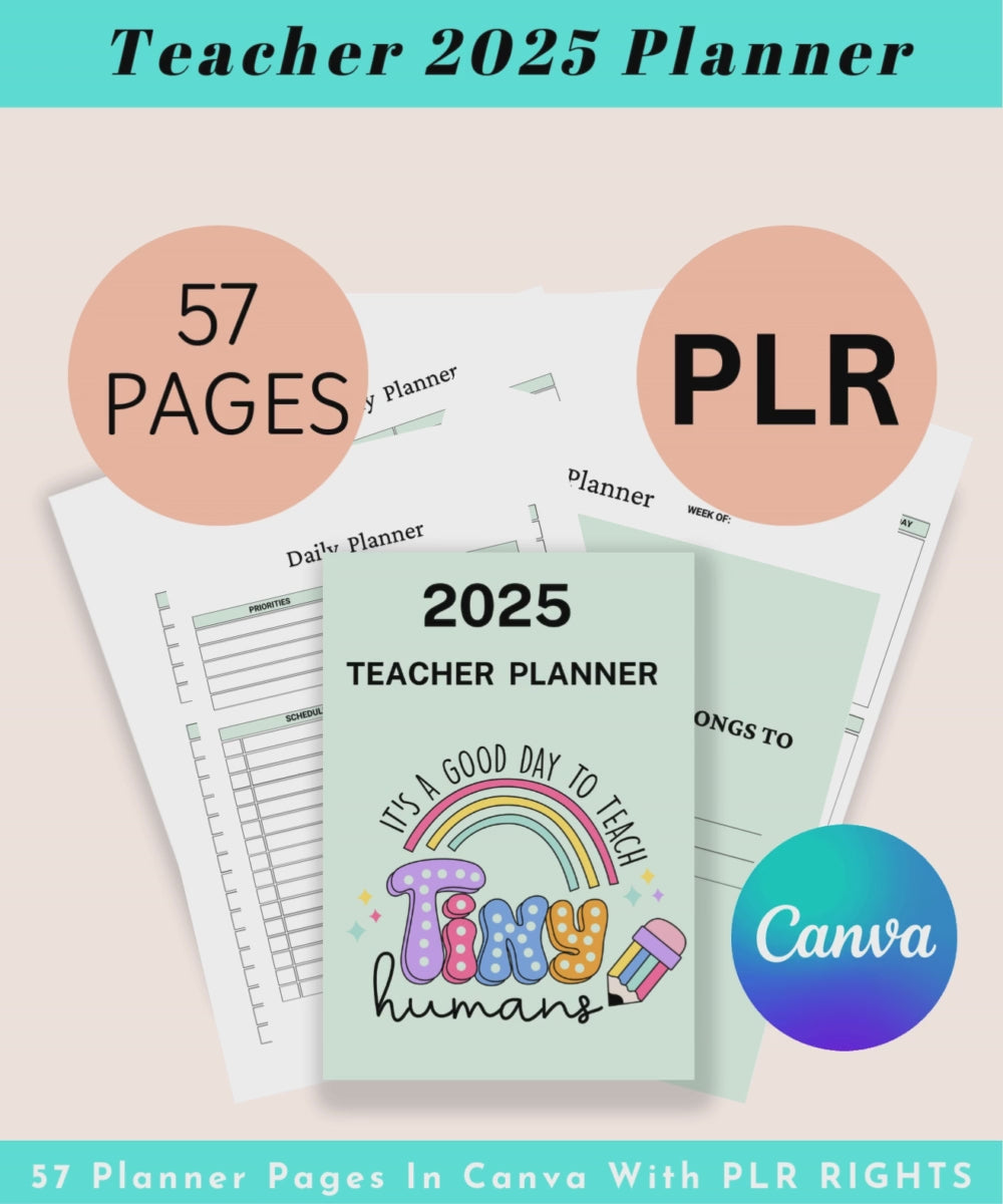 Teacher Planner PLR | Pres-School Teacher Planner PLR