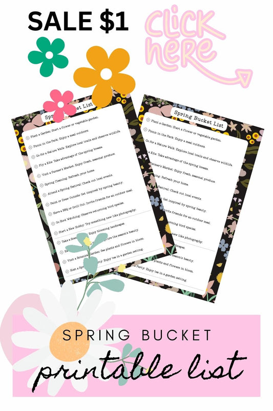 $1 DOLLAR TREAT YOURSELF PRINTABLE - SPRING PRINTABLE PLR Commercial Rights