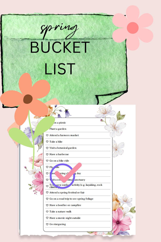 PLR Spring Bucket List | Spring Bucket List PLR | Spring Printable