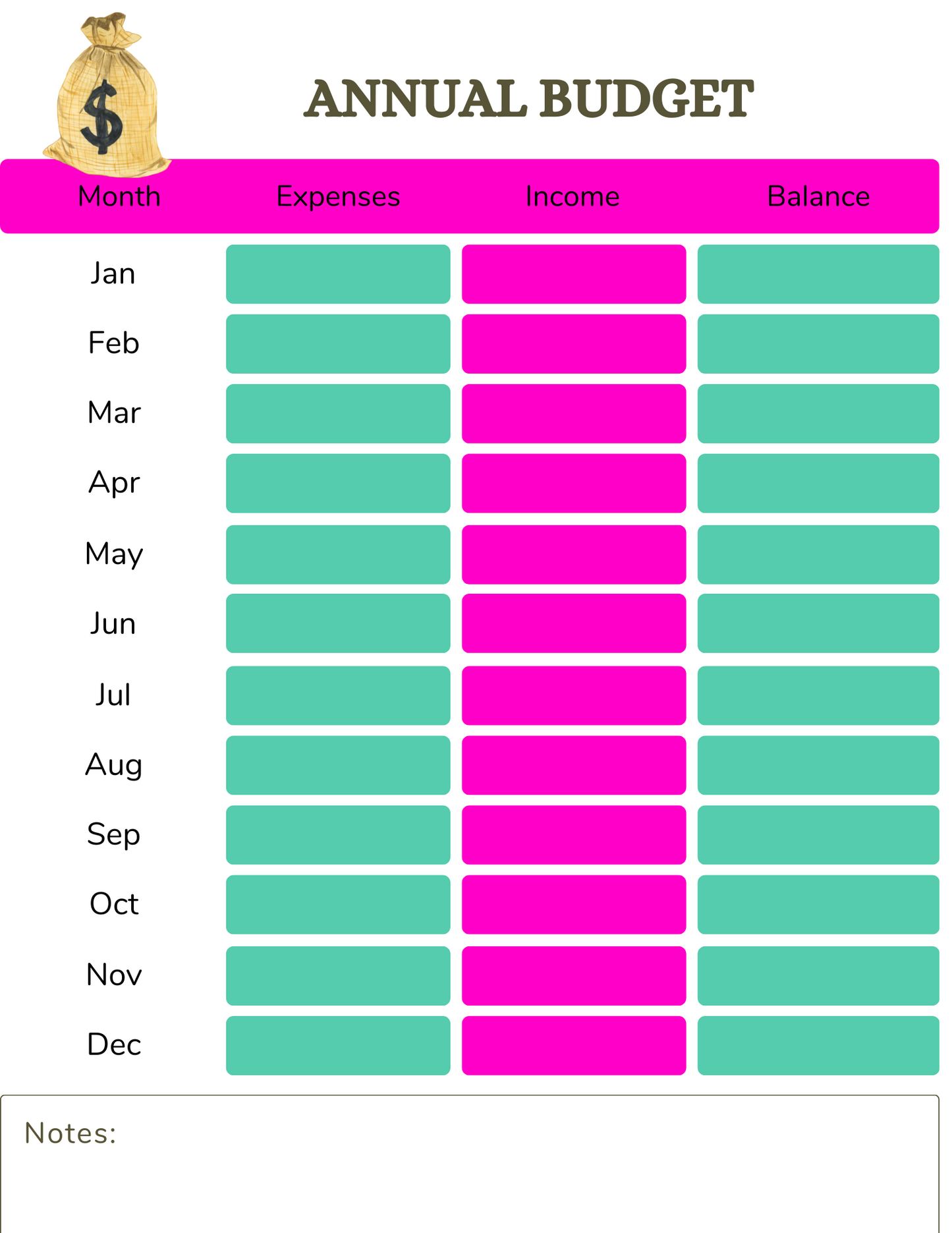 PLR Budget Sheet PDF | Budget Sheet Printables | Budget Sheet Printable - 22 Pages