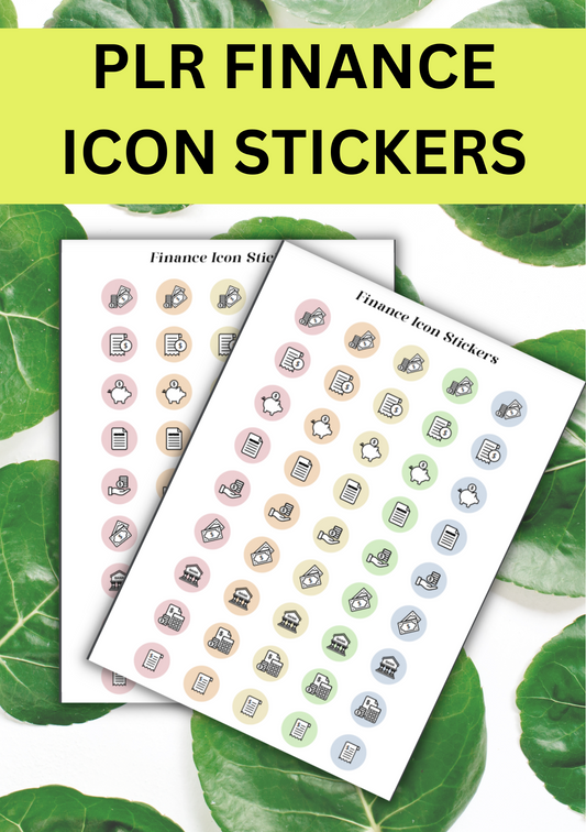 PLR Finance Icon Stickers