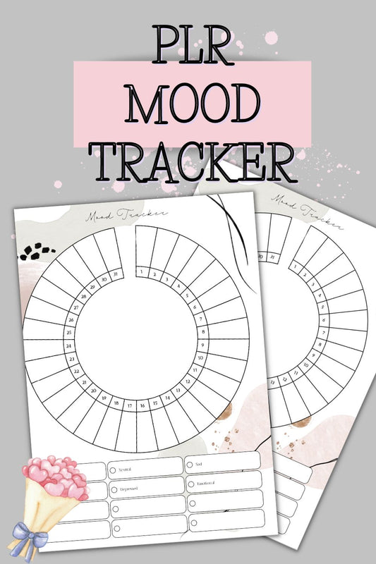 PLR MOOD TRACKER, MOOD TRACKER WITH PLR RIGHTS, MOOD TRACKER PRINTABLE