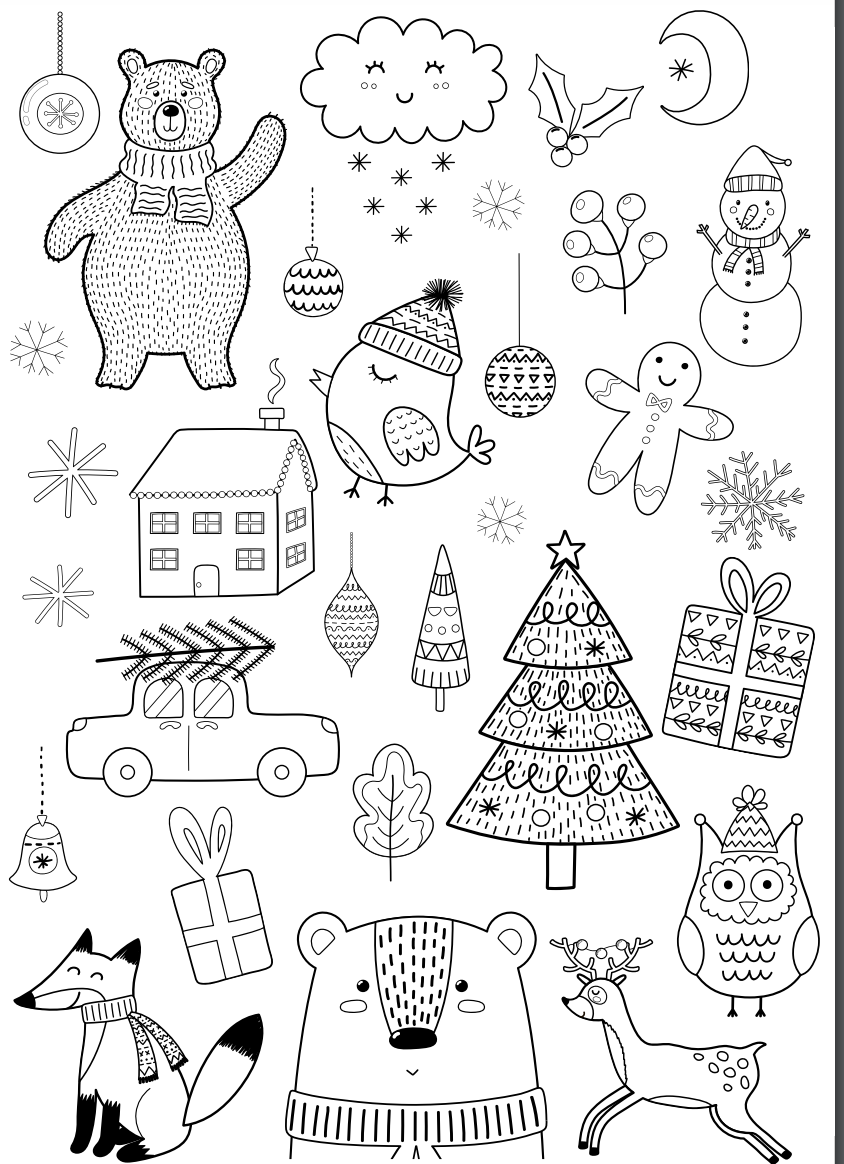 PLR Printable Christmas Coloring Pages | INSTANT DOWNLOAD 16 Pages | Christmas Kids Books | Kids Coloring Sheets | Holiday Activities for Kids