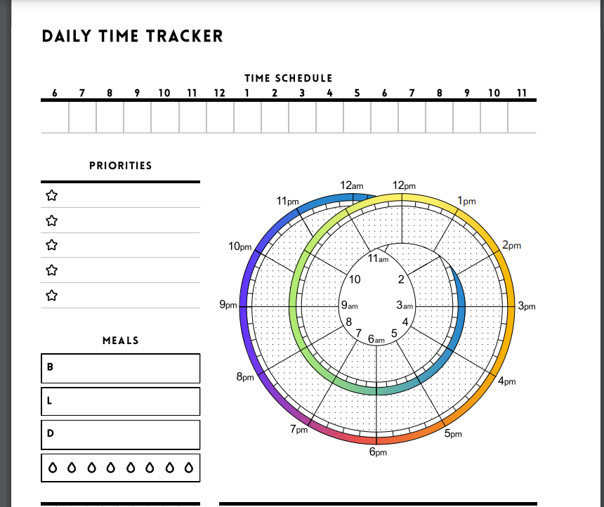 PLR Daily Planner Time Tracker - PLR Time Tracker Daily Planner - PLR Time Tracker Planner