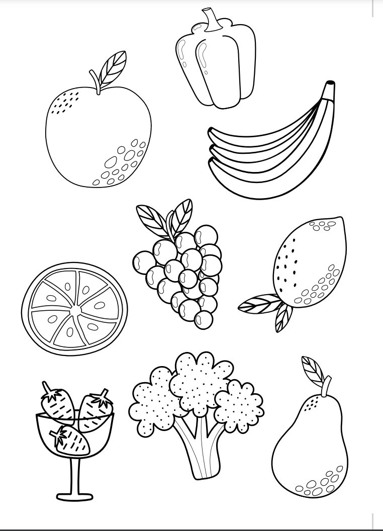 PLR Coloring Book Food | PLR Coloring Books | Commercial Use PLR Coloring Books