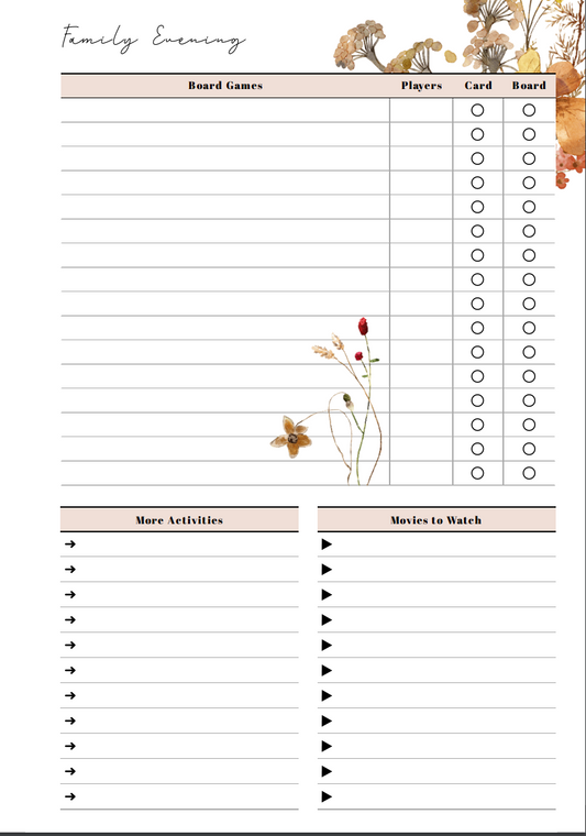 PLR Fall Evening Planner | PLR Fall Planner | PLR Fall Printables | $1 Dollar Treat Yourself