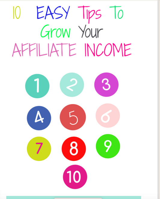 PLR AFFILIATE PRINTABLE | 10 Easy Tips To Grow Your Affiliate Income | PLR AFFILIATE MARKETING TIPS