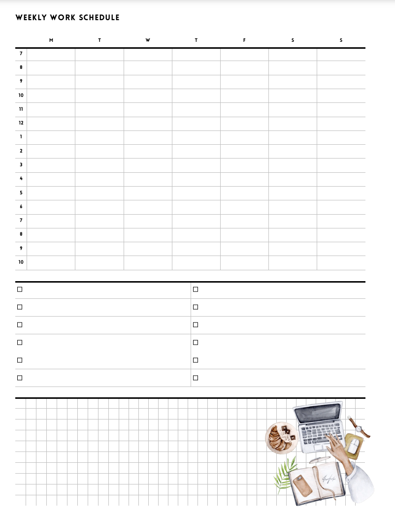 Gave Your Two Week Notice Email? You Need a Weekly WORK PLAN Printable to keep you on track!