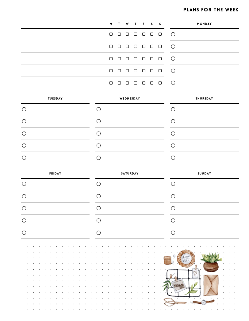 Gave Your Two Week Notice Email? You Need a Weekly WORK PLAN Printable to keep you on track!