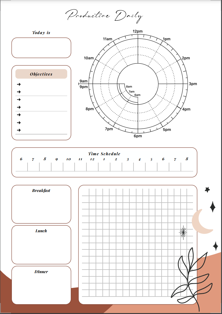 PLR Daily Planner Printable PDF | PLR Cute Daily Planner PDF, PLR Daily Planner