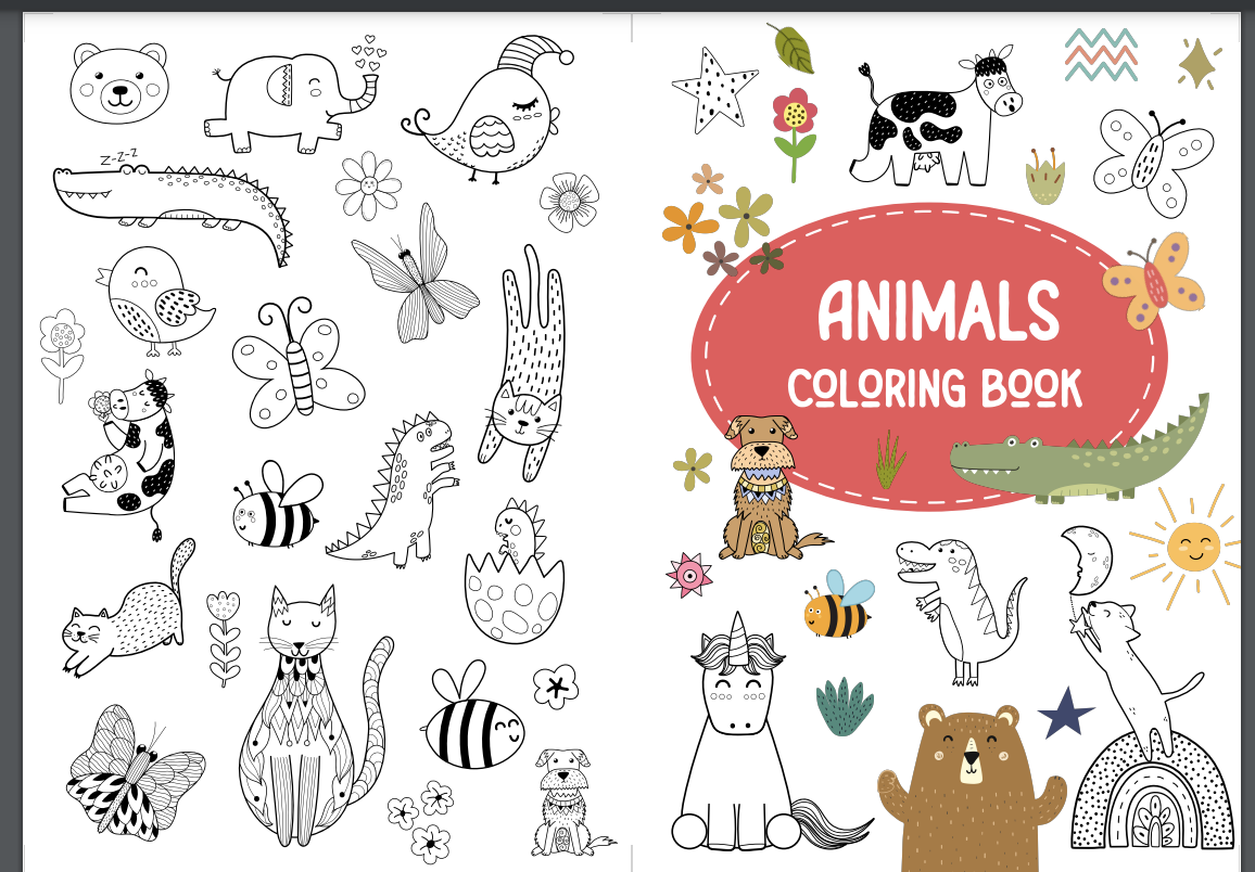 PLR ANIMALS COLORING BOOK | PLR COLORING BOOK ANIMALS